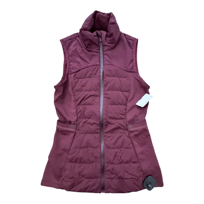 Vest Puffer & Quilted By Lululemon In Maroon, Size:4 Relaxed Men's Beach