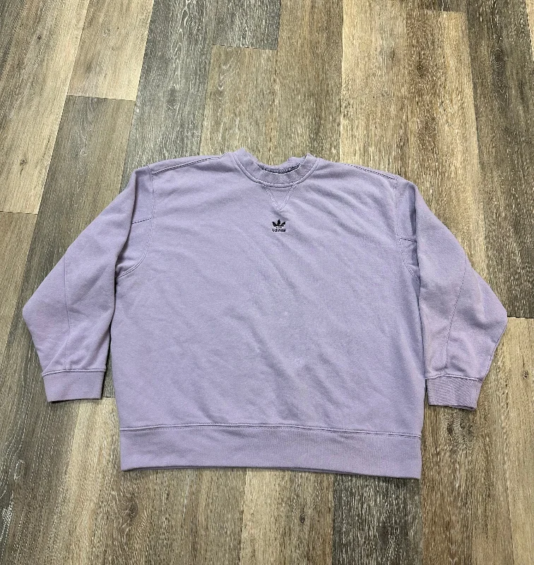 Athletic Sweatshirt Crewneck By Adidas In Purple, Size: S Casual Men's Japanese 