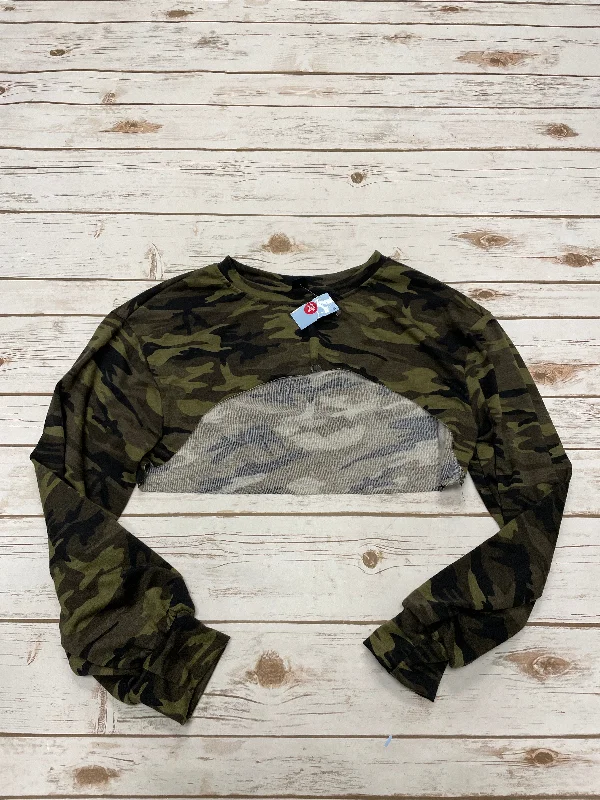 Sweatshirt Crewneck By Shein In Camouflage Print, Size: M Trendy Men's Oversized