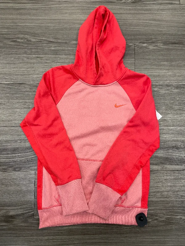 Athletic Sweatshirt Hoodie By Nike In Pink, Size: M Cozy Men's Winter