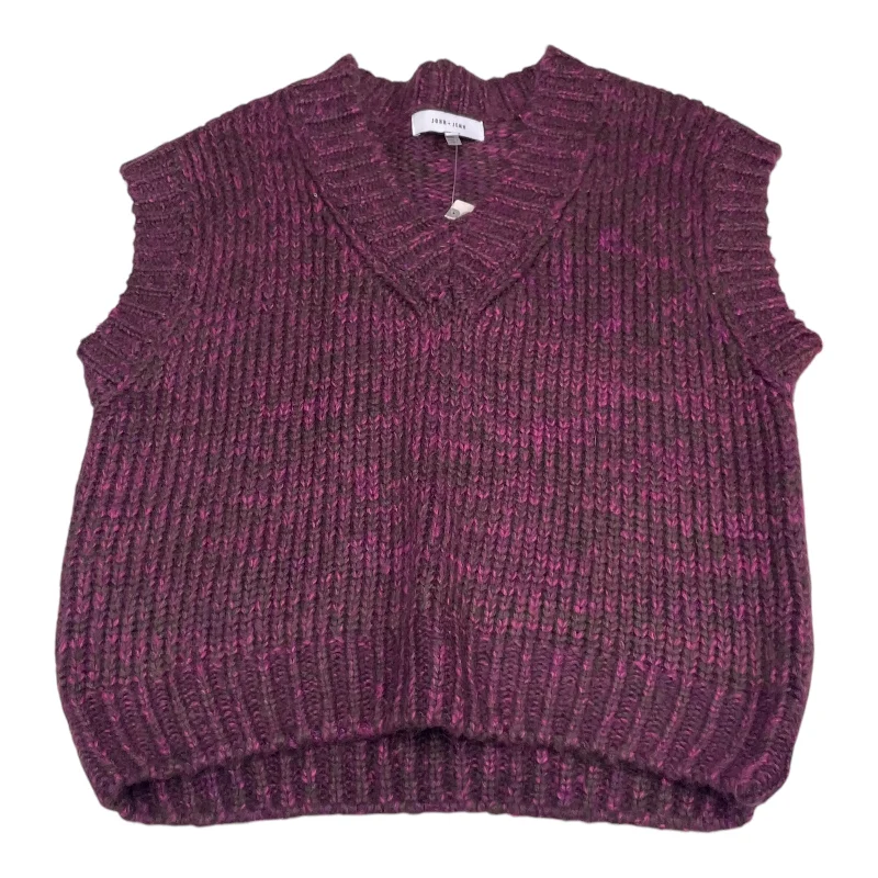 Vest Sweater By John + Jenn In Purple, Size: S Street