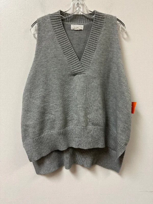 Vest Sweater By Anthropologie In Grey, Size: Osfm Cozy Men's Winter