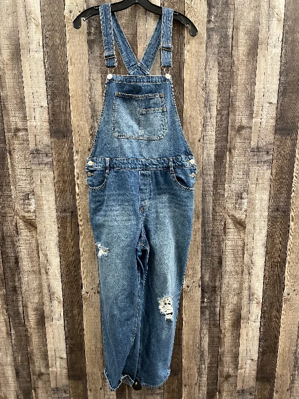 Overalls By Wallflower In Blue Denim, Size: Xl Trendy Men's Oversized