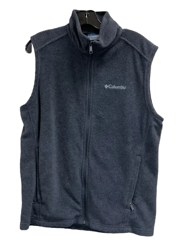 Vest Fleece By Columbia In Grey, Size: S Unique Men's Patch