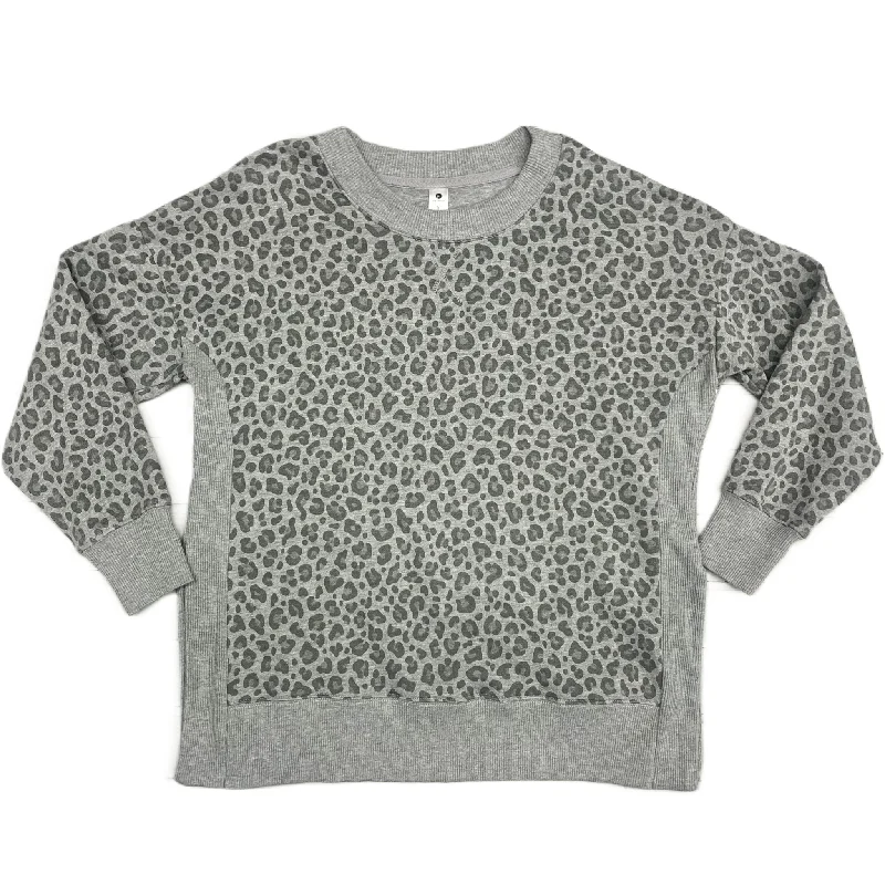 Athletic Sweatshirt Crewneck By 90 Degrees By Reflex In Leopard Print, Size: S Dynamic Men's Moto