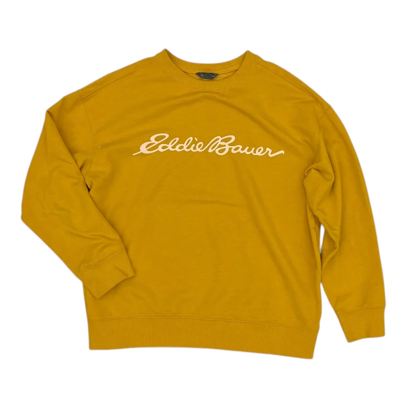 Sweatshirt Crewneck By Eddie Bauer In Yellow, Size:M Modern Men's 