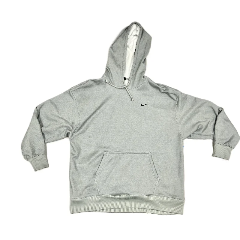 Athletic Sweatshirt Hoodie By Nike Apparel In Grey, Size: L Organic