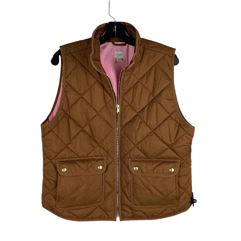 Vest Puffer & Quilted By J. Crew In Brown & Pink, Size: L Sleek Men's Contemporary 