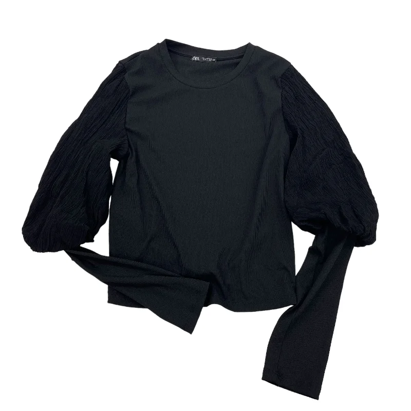 BLACK ZARA TOP LS, Size L Luxurious Men's High