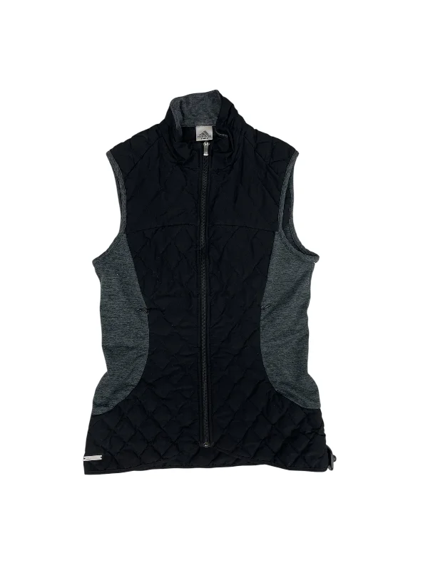 Vest Puffer & Quilted By Adidas In Black & Grey, Size: S British Gentleman Style