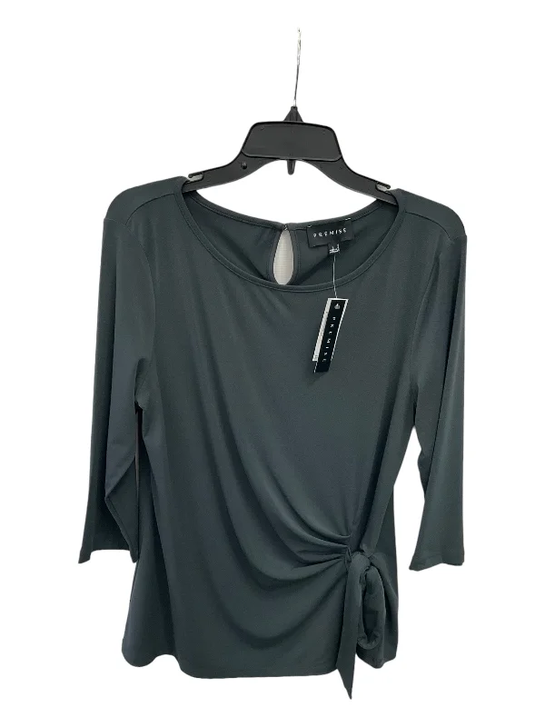 Grey Top 3/4 Sleeve Premise, Size L Organic