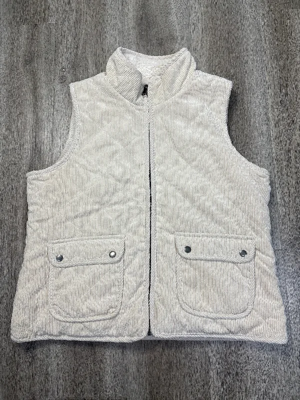 Vest Puffer & Quilted By Christopher And Banks In Cream, Size: L Cozy Men's Sherpa