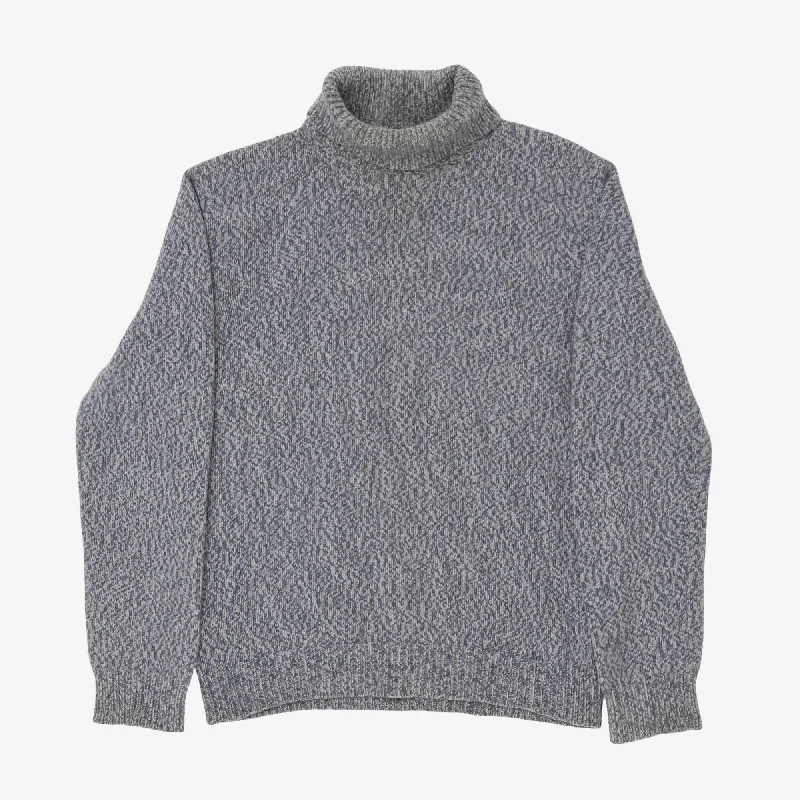 Roll Neck Wool Jumper Monochromatic Office Style