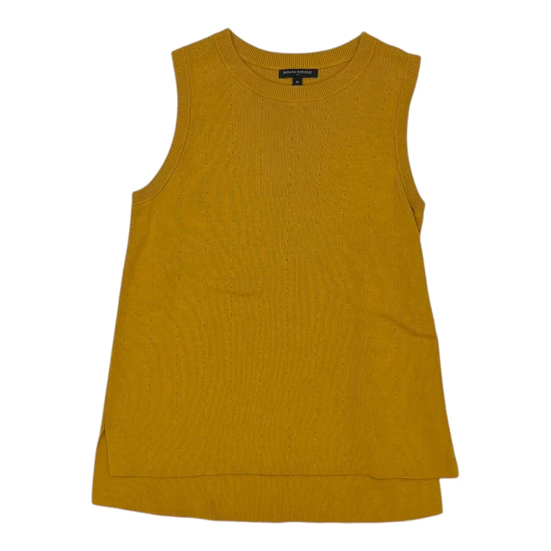 Vest Sweater By Banana Republic In Yellow, Size:M Refined Men's Hand