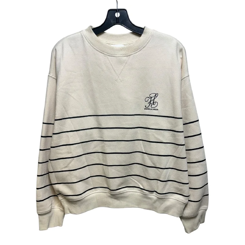 Sweatshirt Crewneck By H&m In Striped Pattern, Size: S Stylish Men's Neon