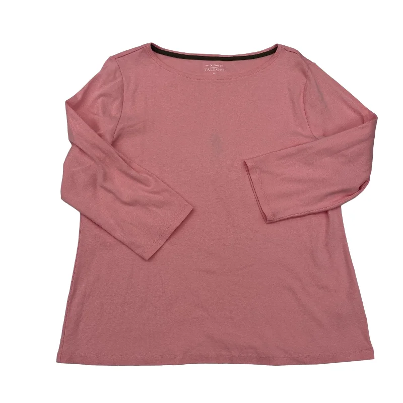 PINK TALBOTS TOP 3/4 SLEEVE, Size XL Monochromatic Office Style