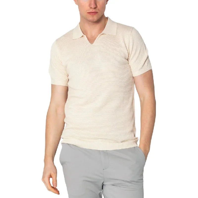 RNT23 jersey knit polo shirt beige Unique Men's Patch