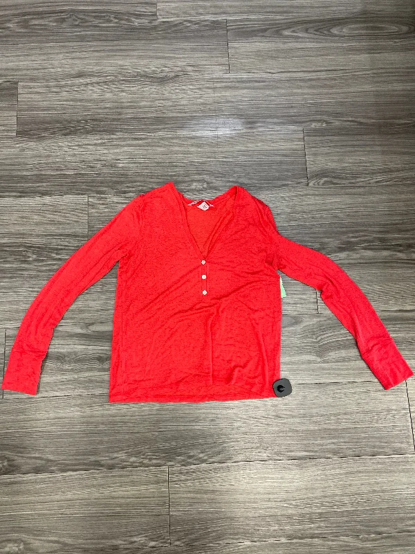 Red Top Long Sleeve Victorias Secret, Size Xs Dapper Men's Bow