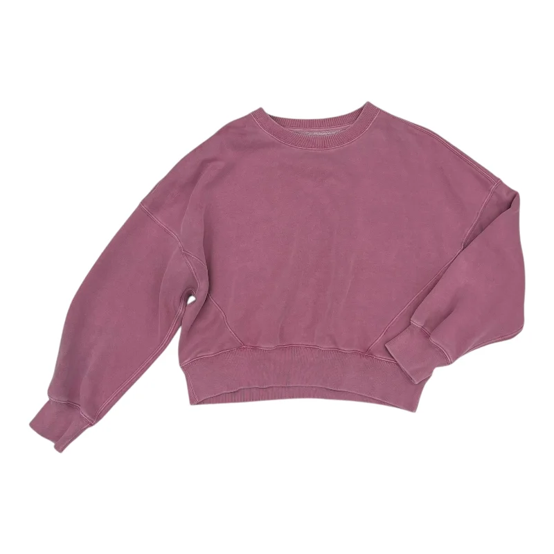 Sweatshirt Crewneck By Abercrombie And Fitch In Pink, Size:M Cool Men's Distressed