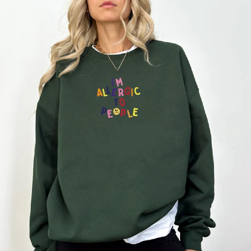 I'm Allergic To People Women's Sweatshirt Relaxed Men's Australian 