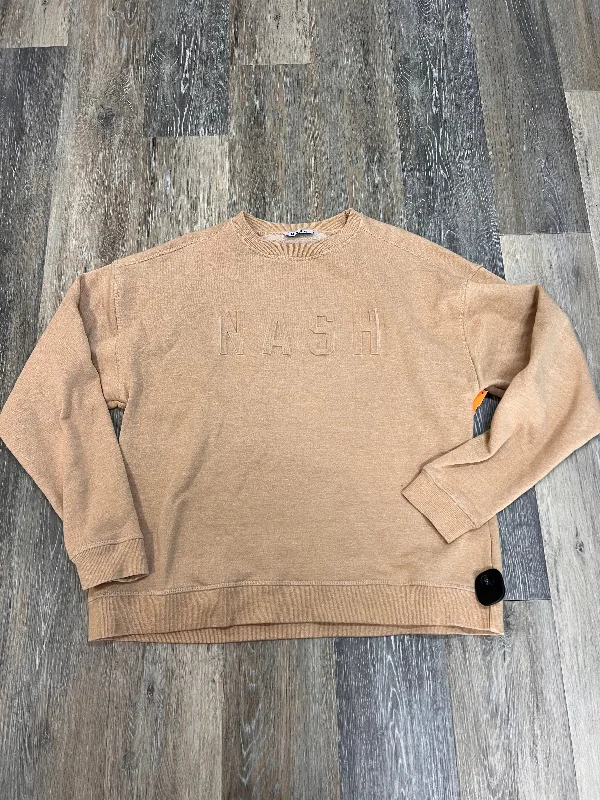 Sweatshirt Crewneck By Nash In Tan, Size: M/L Elegant Men's Formal 