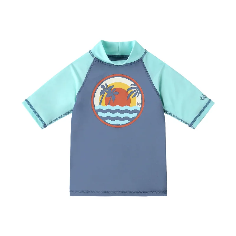 Kid's Short Sleeve Sun & Swim Shirt Athletic Men's High