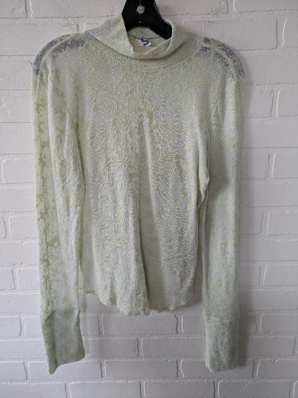 Green Top Long Sleeve Free People, Size M Bold Men's Animal