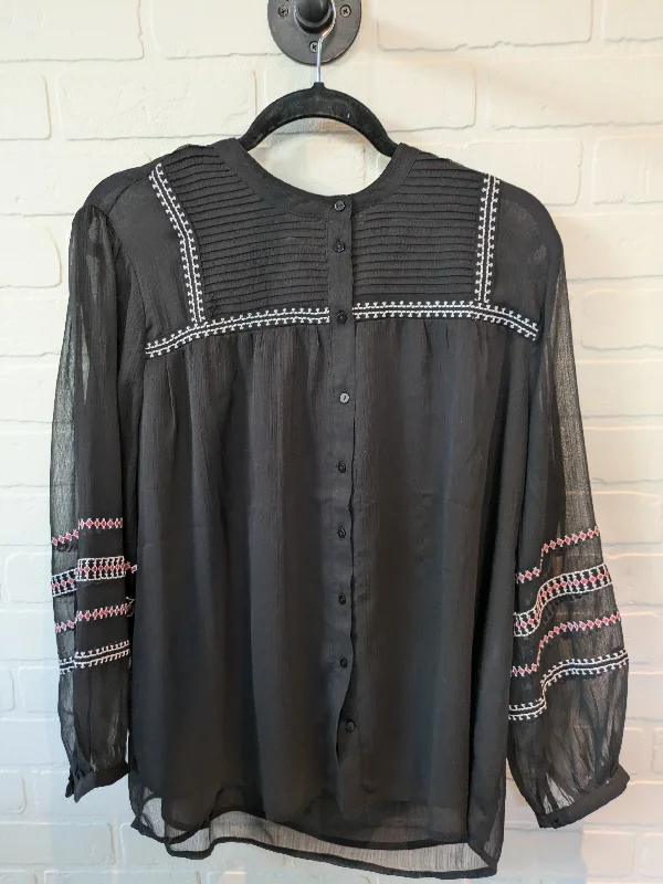 Black Top Long Sleeve Chicos, Size Xl Sharp Men's Italian