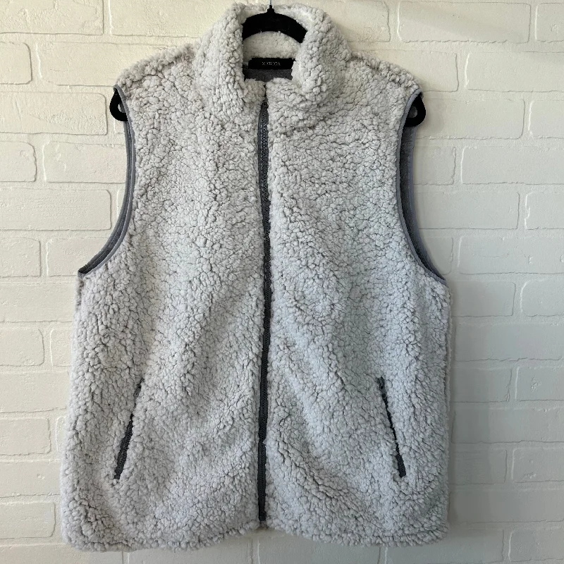 Vest Fleece By zesica In Grey, Size: Xl Earthy Men's Sustainable 