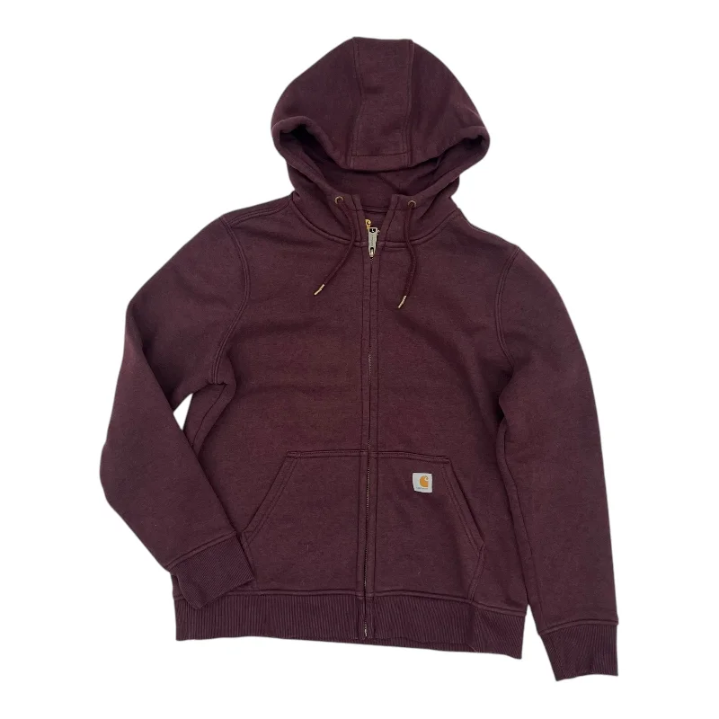 Sweatshirt Hoodie By Carhartt In Maroon, Size:L Athletic Men's Compression