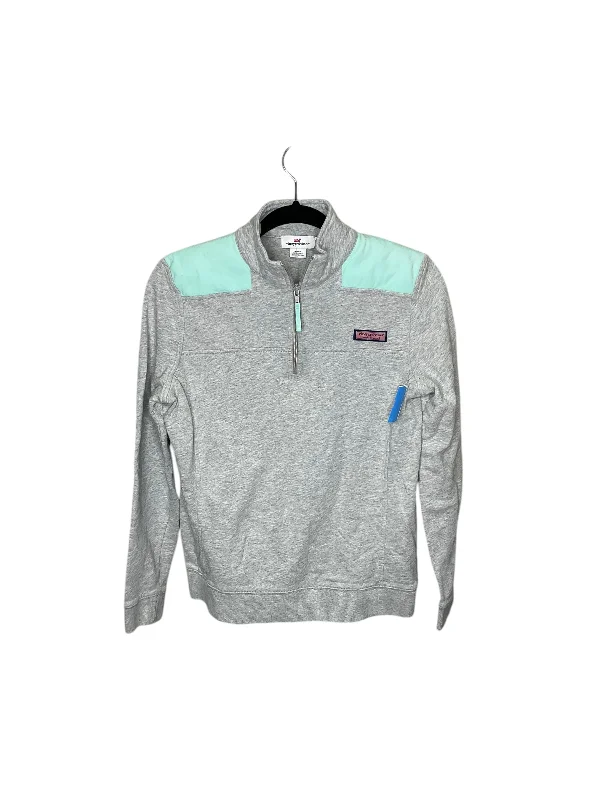 Sweatshirt Collar By Vineyard Vines In Grey, Size: S Laid