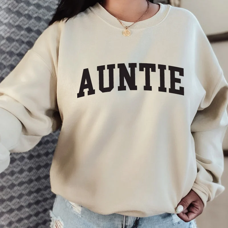 Auntie College Arch Sweatshirt Trendy Men's Scandinavian