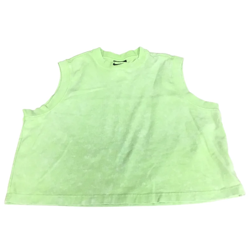 Athletic Tank Top By Nike In Green, Size: Xl Sleek Men's Metallic