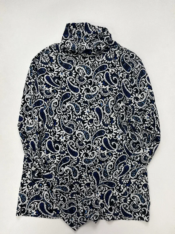 Paisley Top Long Sleeve Loft, Size L Gym