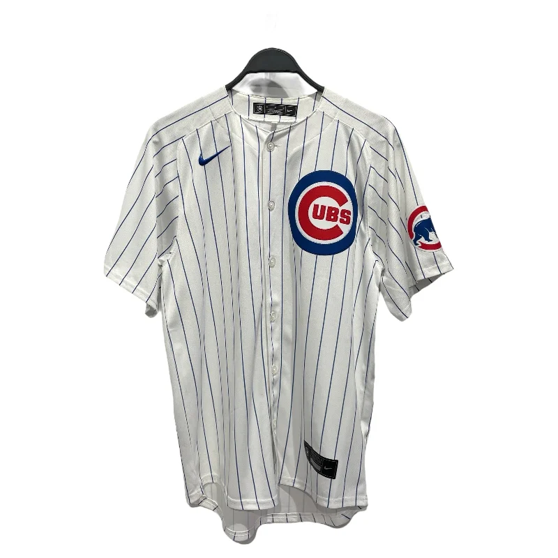 NIKE/Shirt/M/Polyester/WHT/CHICAGO CUBS JERSERY Earthy Men's Sustainable 