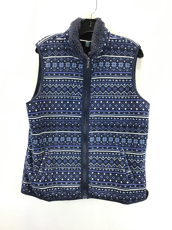 Vest Faux Fur & Sherpa By Karen Scott In Blue, Size: L Casual Men's Japanese 