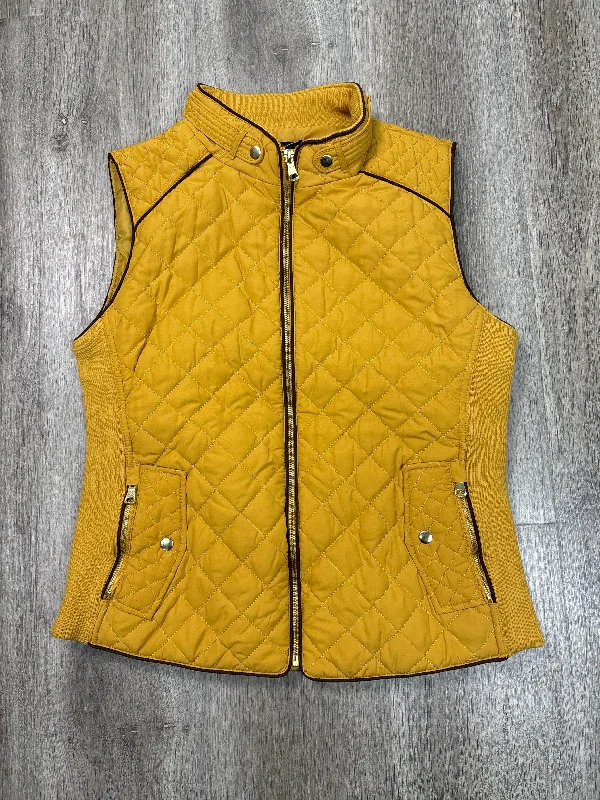 Vest Puffer & Quilted By Love Tree In Yellow, Size: L Monochromatic Office Style