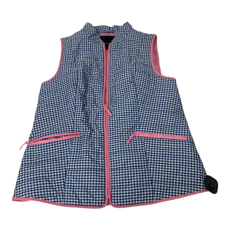 Vest Puffer & Quilted By Talbots In Blue & Pink, Size: M Polished Men's Satin