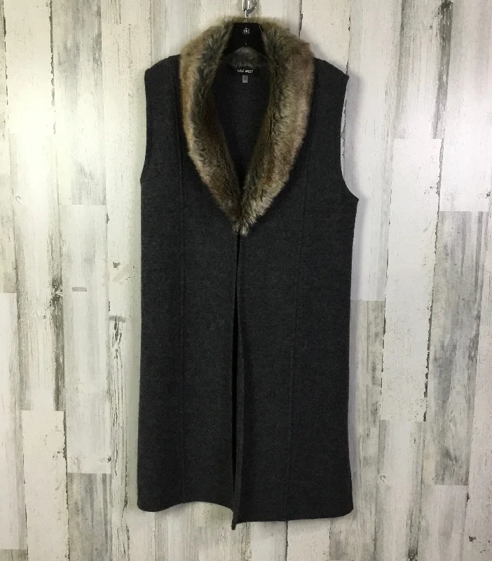 Vest Faux Fur & Sherpa By Nine West Apparel In Grey, Size: M Refined Men's Classic 