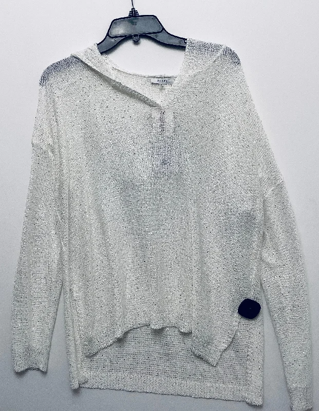 Sweatshirt Hoodie By Sioni In White, Size: L Street