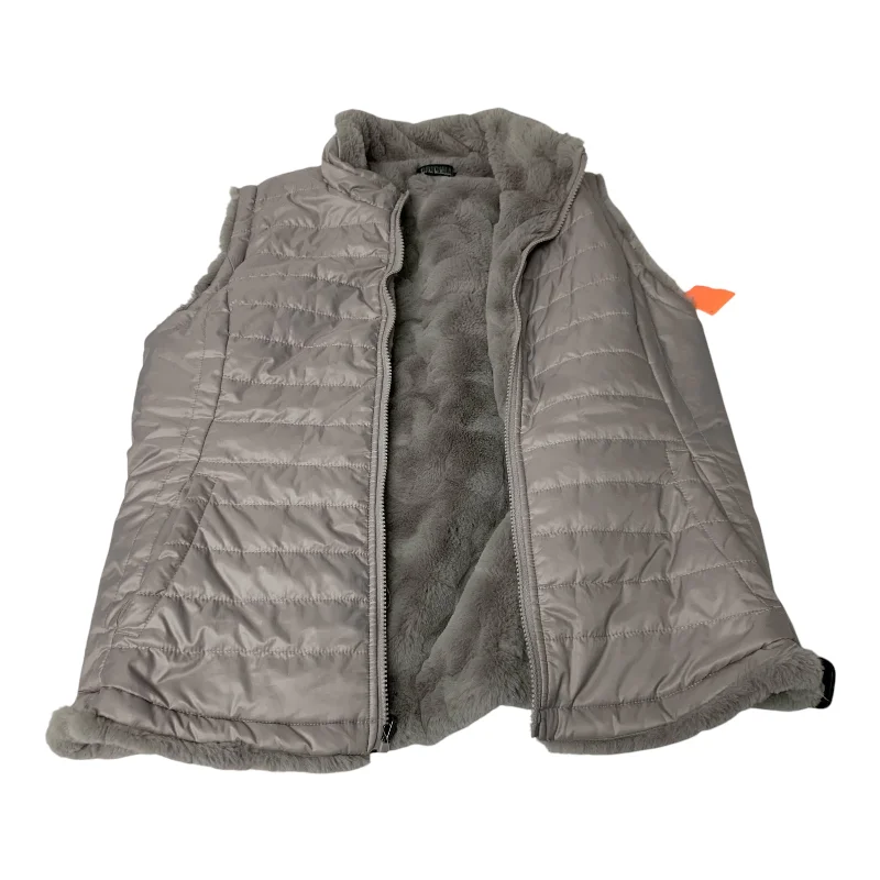 Vest Puffer & Quilted By Nicole By Nicole Miller In Grey, Size: L Rugged Men's Outdoor 