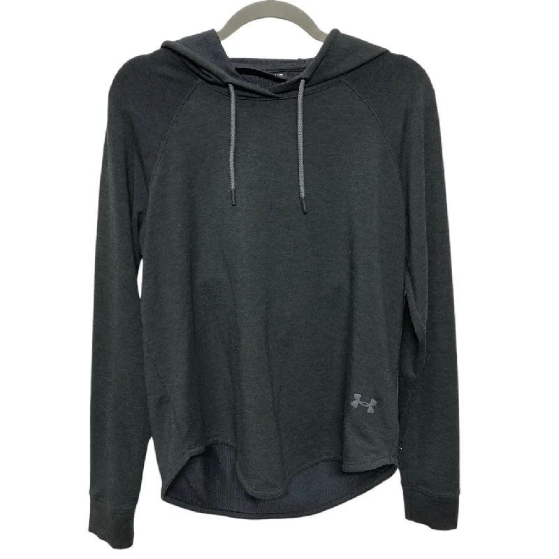 Athletic Sweatshirt Hoodie By Under Armour In Black, Size:M Polished Men's Satin