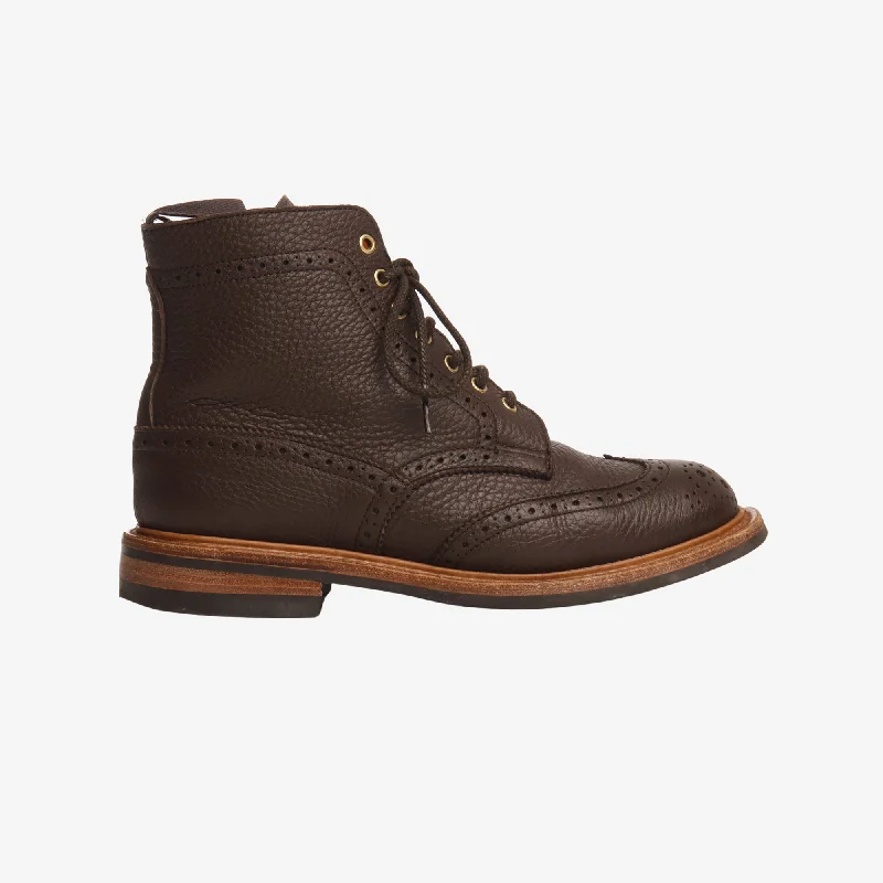 Shrunken Grain Brogue Boots Sophisticated Men's 