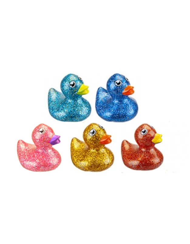 Glitter Duckies Bath or Pool Toy  - Pack of 5 Monochromatic Office Style