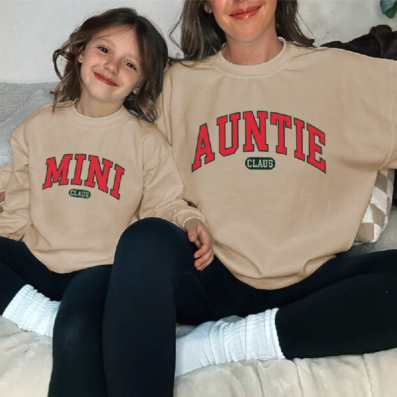 Auntie & Mini Claus College Matching Sweatshirts Confident Men's Power