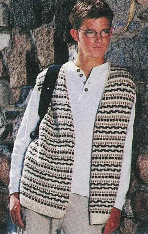 Santa Fe Unisex Vest Pattern (Knit) Modern Men's Tech