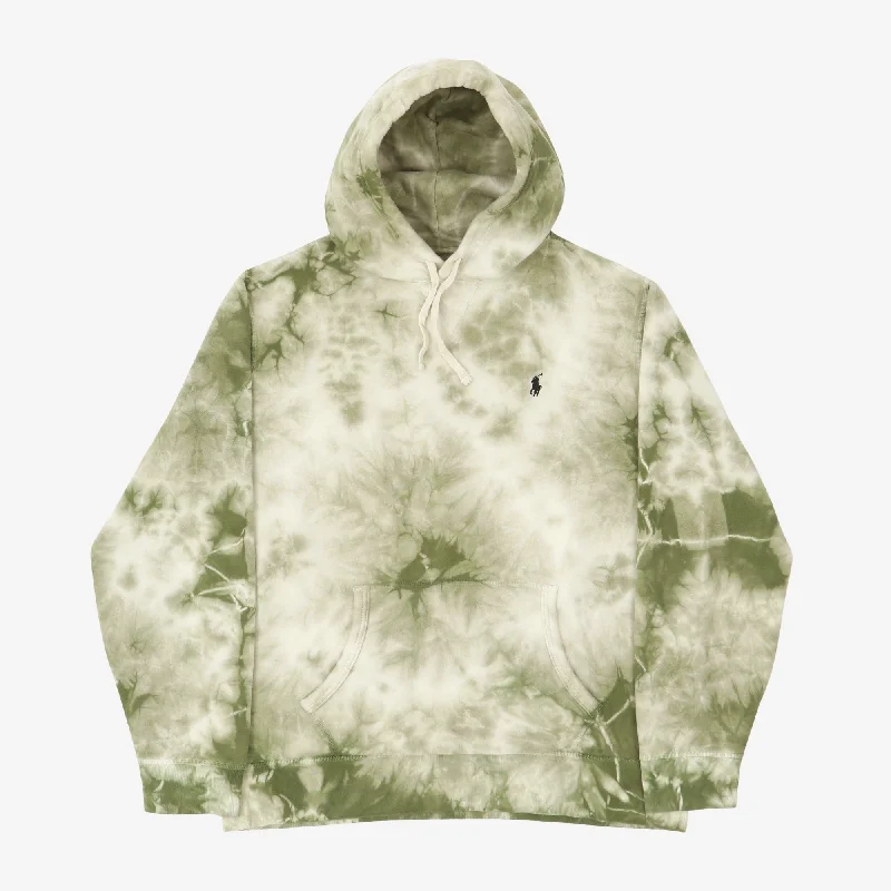 Tye Die Fleece Hoodie Minimalist Men's Casual 