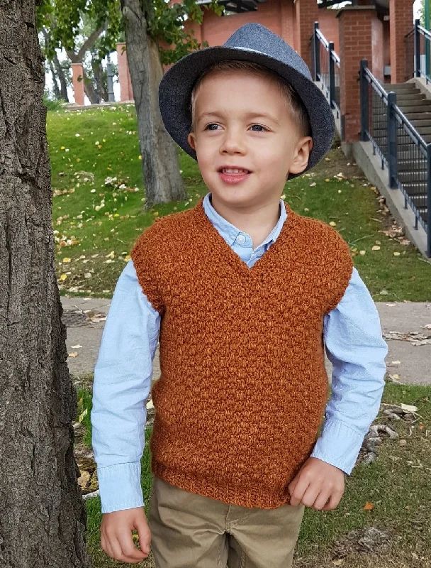 Crochet Kit - Summit Kids Sweater Vest Athletic Men's High