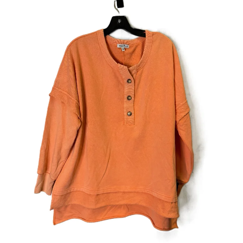 Sweatshirt Crewneck By White Birch In Orange, Size: M Trendy Men's Bucket