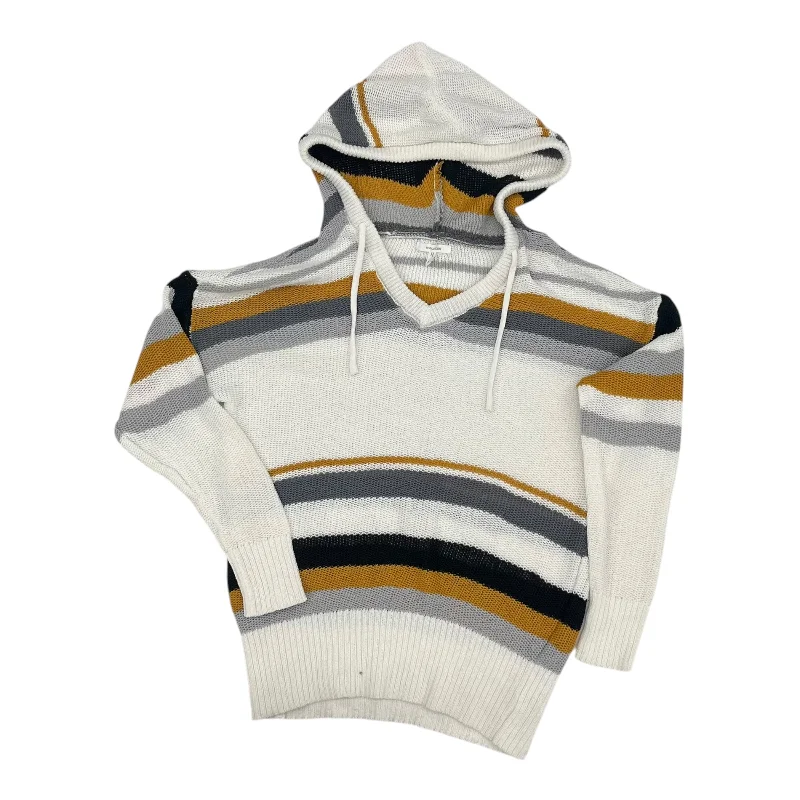 Sweatshirt Hoodie By Maurices In White & Yellow, Size:M Confident Men's Power